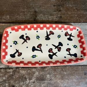 Bette Abrams ceramics Trinket Rectangle Trinket Dish Diamonds in the Rough 2000